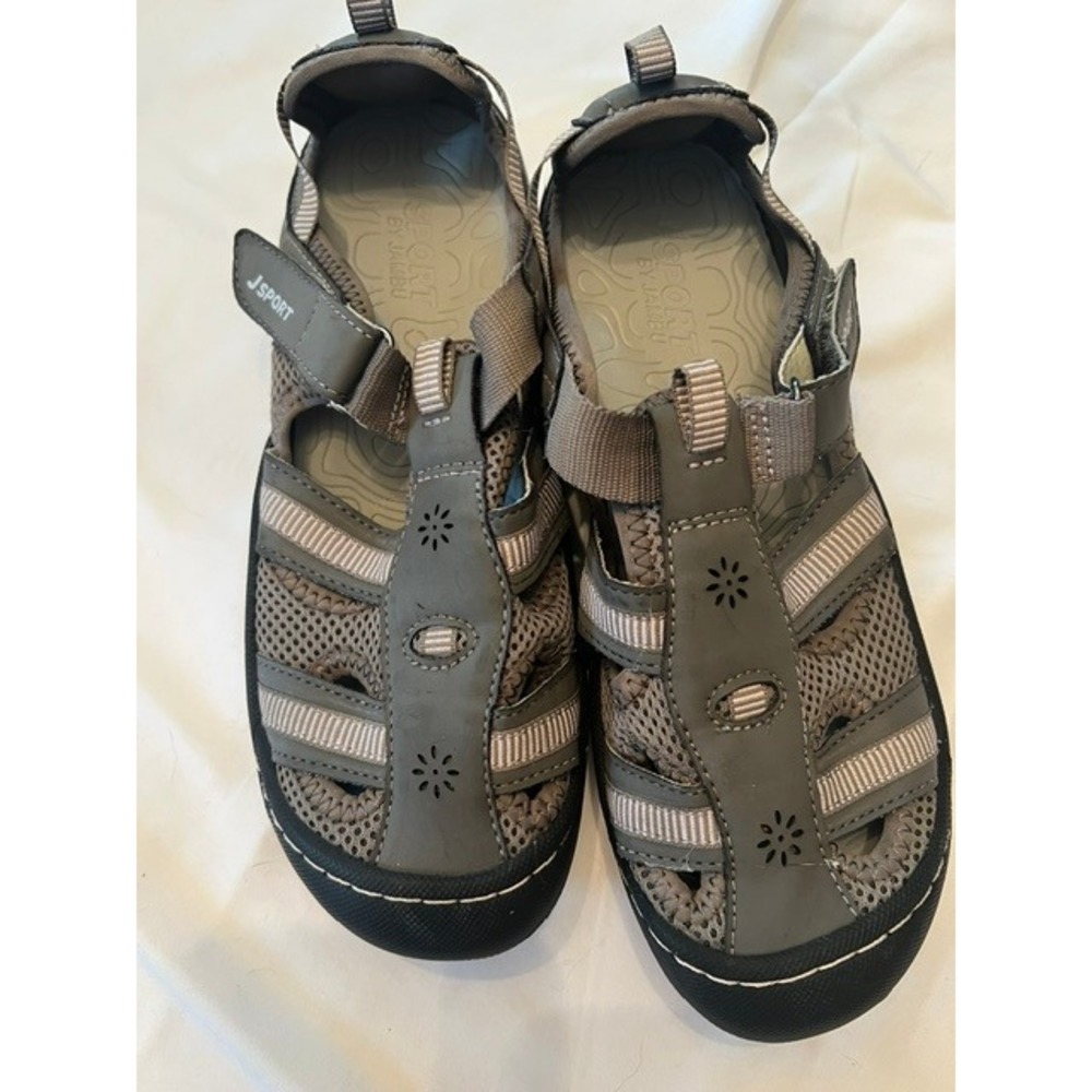 J Sport Jambu Regatta Sandals Women 7 Grey Good Vegan Mesh Hiking Water Shoes